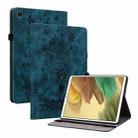 For Samsung Galaxy A7 Lite T220 / T225 Butterfly Rose Embossed Leather Tablet Case(Dark Blue) - 1