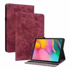 For Samsung Galaxy Tab A 10.1 2019 T510 Butterfly Rose Embossed Leather Tablet Case(Red) - 1