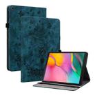For Samsung Galaxy Tab A 10.1 2019 T510 Butterfly Rose Embossed Leather Tablet Case(Dark Blue) - 1