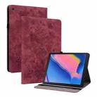 For Samsung Galaxy Tab A 8.0 2019 T290 Butterfly Rose Embossed Leather Tablet Case(Red) - 1