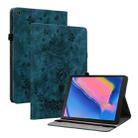 For Samsung Galaxy Tab A 8.0 2019 T290 Butterfly Rose Embossed Leather Tablet Case(Dark Blue) - 1