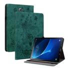 For Samsung Galaxy Tab A 10.1 2016/T580/T585 Butterfly Rose Embossed Leather Tablet Case(Green) - 1