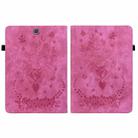 For Samsung Galaxy Tab A 9.7 T550 T555 Butterfly Rose Embossed Leather Tablet Case(Rose Red) - 3