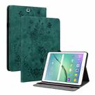For Samsung Galaxy Tab S2 9.7 T810 T815 Butterfly Rose Embossed Leather Tablet Case(Green) - 1