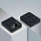 For Samsung Galaxy Z Flip4 Diamond Lattice Texture Fold Hinge Phone Case(Black) - 1
