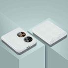 For Huawei P50 Pocket Diamond Lattice Texture Fold Hinge Phone Case(White) - 1