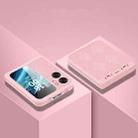 For OPPO Find N2 Flip Diamond Lattice Texture Fold Hinge Phone Case(Pink) - 1