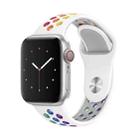 For Apple Watch Series 7 45mm / 6 & SE & 5 & 4 44mm / 3 & 2 & 1 42mm Rainbow Sport Watch Band - 1