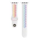 For Apple Watch Ultra 49mm / Series 8&7 45mm / SE 2&6&SE&5&4 44mm / 3&2&1 42mm Rainbow Sport Watch Band (White) - 2