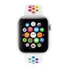 For Apple Watch Ultra 49mm / Series 8&7 45mm / SE 2&6&SE&5&4 44mm / 3&2&1 42mm Rainbow Sport Watch Band (White) - 3