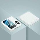 For OPPO Find N2 Flip Litchi Texture Fold Hinge Phone Case(White) - 1