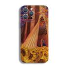 For iPhone 14 Plus Precise Hole Oil Painting Pattern PC Phone Case(Architectural Painting) - 1