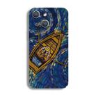 For iPhone 15 Precise Hole Oil Painting Pattern PC Phone Case(Boating) - 1