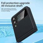 For Samsung Galaxy Z Flip4 Litchi Texture Fold Hinge Phone Case(White) - 4