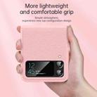 For Samsung Galaxy Z Flip4 Litchi Texture Fold Hinge Phone Case(White) - 5
