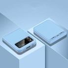 For Samsung Galaxy Z Flip4 Litchi Texture Fold Hinge Phone Case(Blue) - 1