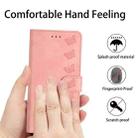For Huawei P40 Lite Seven Butterflies Embossed Leather Phone Case(Pink) - 6