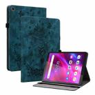 For Lenovo Tab M7 3rd Gen Butterfly Rose Embossed Leather Tablet Case(Dark Blue) - 1