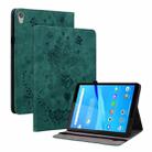 For Lenovo Tab M8 HD Butterfly Rose Embossed Leather Tablet Case(Green) - 1