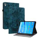 For Lenovo Tab M8 HD Butterfly Rose Embossed Leather Tablet Case(Dark Blue) - 1