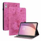 For Lenovo Tab M9 Butterfly Rose Embossed Leather Tablet Case(Rose Red) - 1