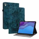 For Lenovo Tab M10 HD 2nd Gen TB-X306X Butterfly Rose Embossed Leather Tablet Case(Dark Blue) - 1