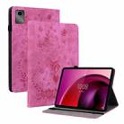 For Lenovo Tab M11/Xiaoxin Pad 11 2024 Butterfly Rose Embossed Leather Tablet Case(Rose Red) - 1