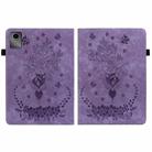 For Lenovo Tab M11/Xiaoxin Pad 11 2024 Butterfly Rose Embossed Leather Tablet Case(Purple) - 2