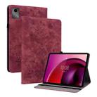 For Lenovo Tab M11/Xiaoxin Pad 11 2024 Butterfly Rose Embossed Leather Tablet Case(Red) - 1