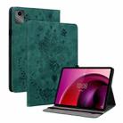 For Lenovo Tab M11/Xiaoxin Pad 11 2024 Butterfly Rose Embossed Leather Tablet Case(Green) - 1