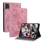 For Lenovo Legion Y700 2025 Butterfly Rose Embossed Leather Tablet Case(Pink) - 1