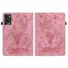 For Lenovo Legion Y700 2025 Butterfly Rose Embossed Leather Tablet Case(Pink) - 3