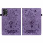 For Lenovo Legion Y700 2025 Butterfly Rose Embossed Leather Tablet Case(Purple) - 3