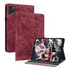 For Lenovo Legion Y700 2025 Butterfly Rose Embossed Leather Tablet Case(Red) - 1