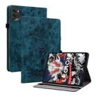 For Lenovo Legion Y700 2025 Butterfly Rose Embossed Leather Tablet Case(Dark Blue) - 1