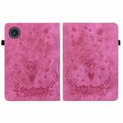 For Lenovo ZhaoYang K10C 10.1 inch Butterfly Rose Embossed Leather Tablet Case(Rose Red) - 2