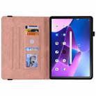For Lenovo ZhaoYang K10C 10.1 inch Butterfly Rose Embossed Leather Tablet Case(Rose Red) - 3