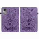 For Lenovo Idea Tab 11 / Xiaoxin Pad 2025 Butterfly Rose Embossed Leather Tablet Case(Purple) - 2