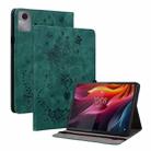For Lenovo Idea Tab 11 / Xiaoxin Pad 2025 Butterfly Rose Embossed Leather Tablet Case(Green) - 1