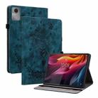 For Lenovo Idea Tab 11 / Xiaoxin Pad 2025 Butterfly Rose Embossed Leather Tablet Case(Dark Blue) - 1