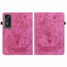 For Lenovo Legion Y700 Gen 4 Butterfly Rose Embossed Leather Tablet Case(Rose Red) - 2