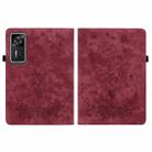 For Lenovo Legion Y700 Gen 4 Butterfly Rose Embossed Leather Tablet Case(Red) - 2