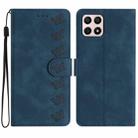 For Honor X8 / X30i Seven Butterflies Embossed Leather Phone Case(Blue) - 1