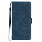 For Honor 200 Seven Butterflies Embossed Leather Phone Case(Blue) - 2