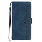 For Honor 200 Lite Global Seven Butterflies Embossed Leather Phone Case(Blue) - 2