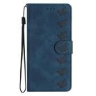 For Honor Magic7 Pro Seven Butterflies Embossed Leather Phone Case(Blue) - 2