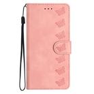 For Honor X9C Seven Butterflies Embossed Leather Phone Case(Pink) - 2
