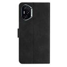 For Honor 400 Global 156.5mm Seven Butterflies Embossed Leather Phone Case(Black) - 3