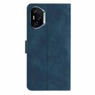 For Honor 400 Global 156.5mm Seven Butterflies Embossed Leather Phone Case(Blue) - 3