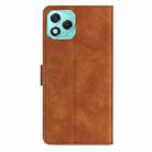 For Honor 400 Lite Global Seven Butterflies Embossed Leather Phone Case(Brown) - 3